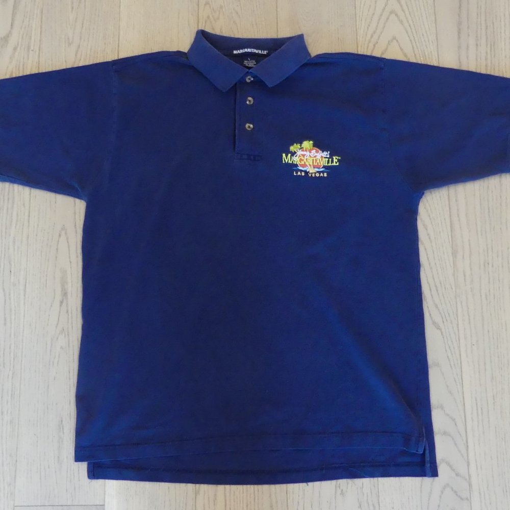 Jimmy Buffet's Margaritaville Las Vegas Vintage Navy Blue Large Polo